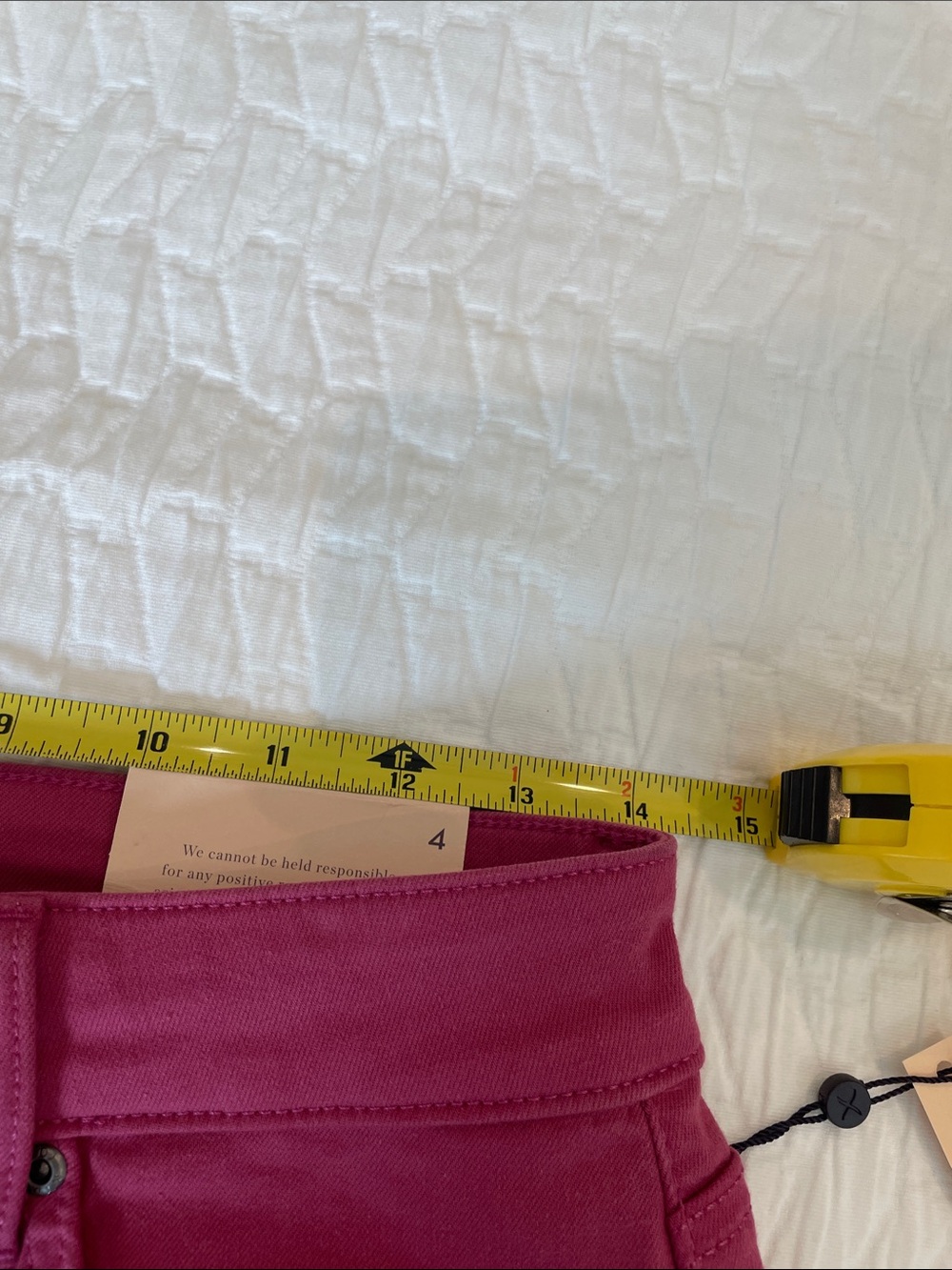 NYDJ Ella Raspberry Pink Stretch Denim Bermuda Shorts w LiftxTuck Technology - Picture 9 of 11